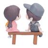Grey Mini Resin Human Figurines  Garden Micro Landscape Arrangement