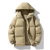 Winter New Style Fleece-Lined Warm Thickened Stand-Collar Couple's Jacket, Unisex Casual Hooded Windproof Cotton Coat