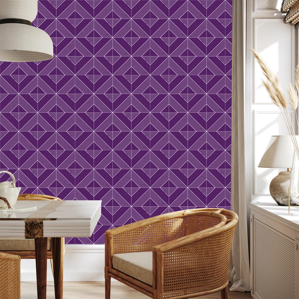 Wallpaper Geometric rhombuses purple and plum, purple background 50x1000
