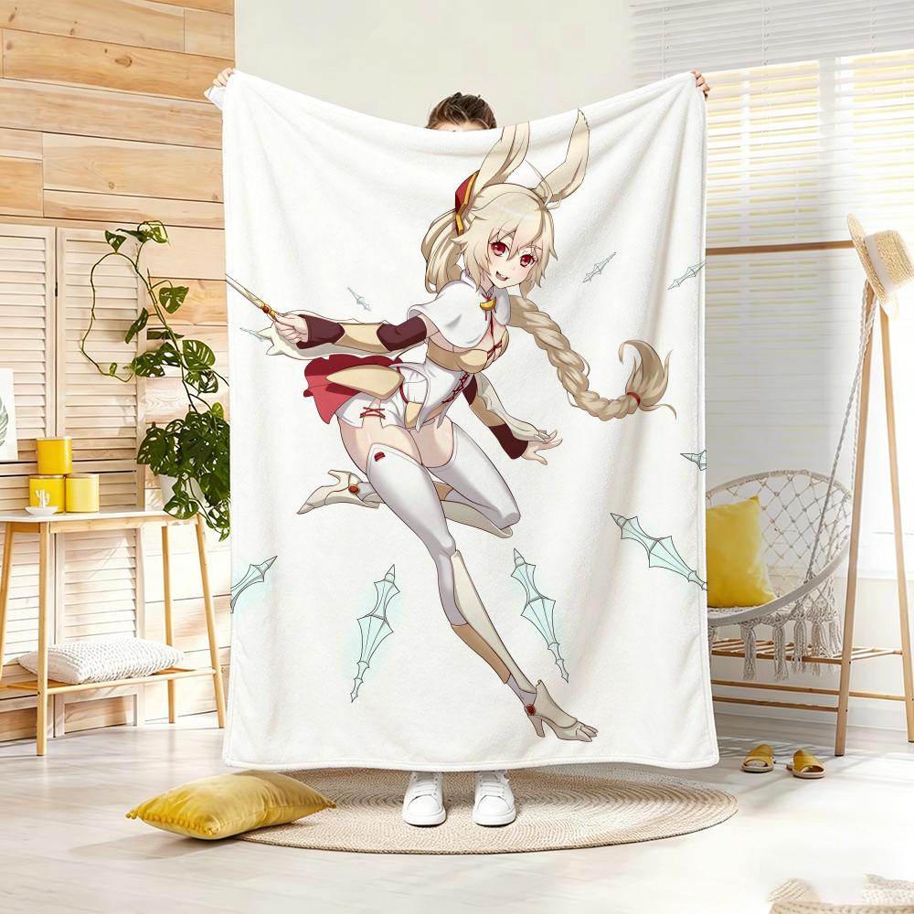 Anime Character N-Nashetania Lui Piena Throw Soft Warm Throw Blanket for Bedroom Living Room Bed Travel Camping Picnic Gift