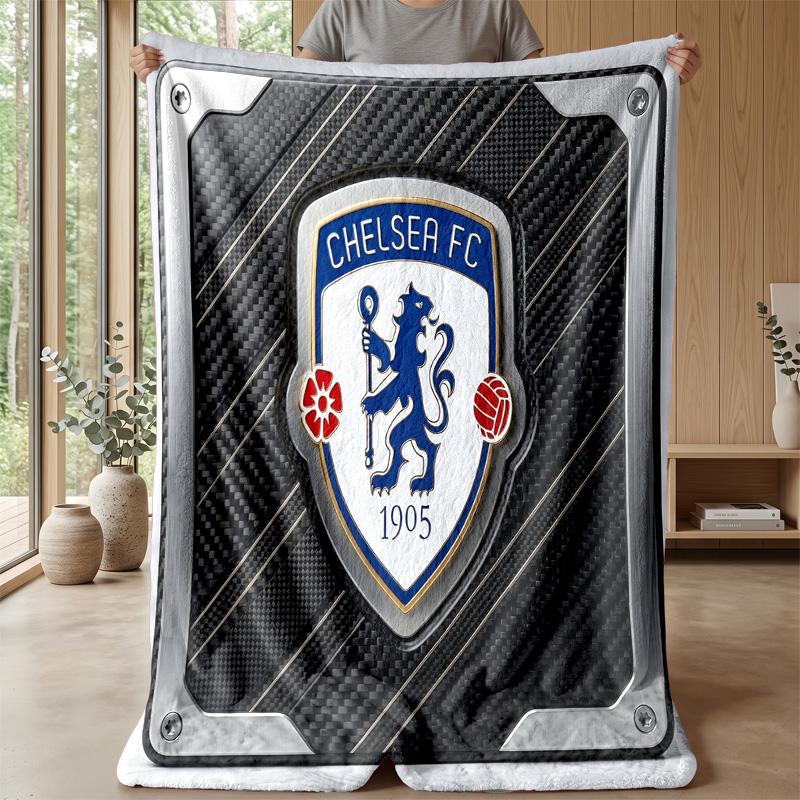 Chelsea FC Theme blanket Soft Flannel Blanket Plush Throw Blanket Cozy Sofa Bed Blanket for Home Decor