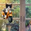 Motorcycle Cat Pendant Car Ornament with Lanyard Easy To Hang Rearview Mirror Hanging Ornament Kitty Bag Charm Accessories