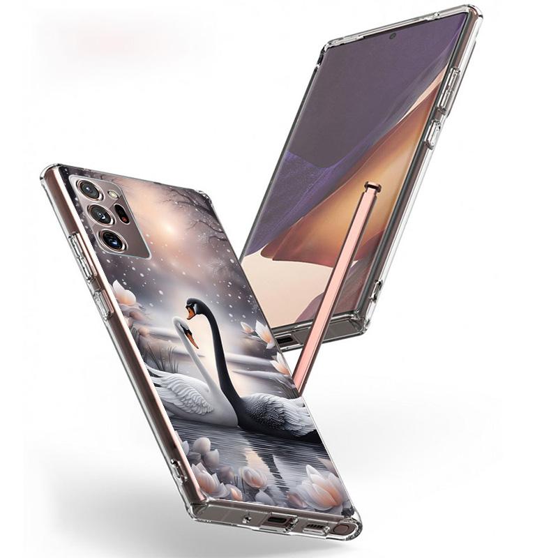 Black Swan Noble Phone Case For Samsung Galaxy S26 S25 Edge S24 S23 FE S22 Ultra S21 Plus S20 + Fundas Cover Coque Galaxy S25 S2