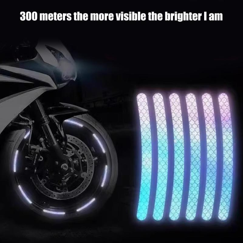 20pcs Adhesive Reflectors Sticker Door Handle Safety Warn Sticker Waterproofed for Road Marking