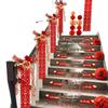 Wedding Stair Railing Décor Set: Groom & Bride's New Home Double Happiness Flowers