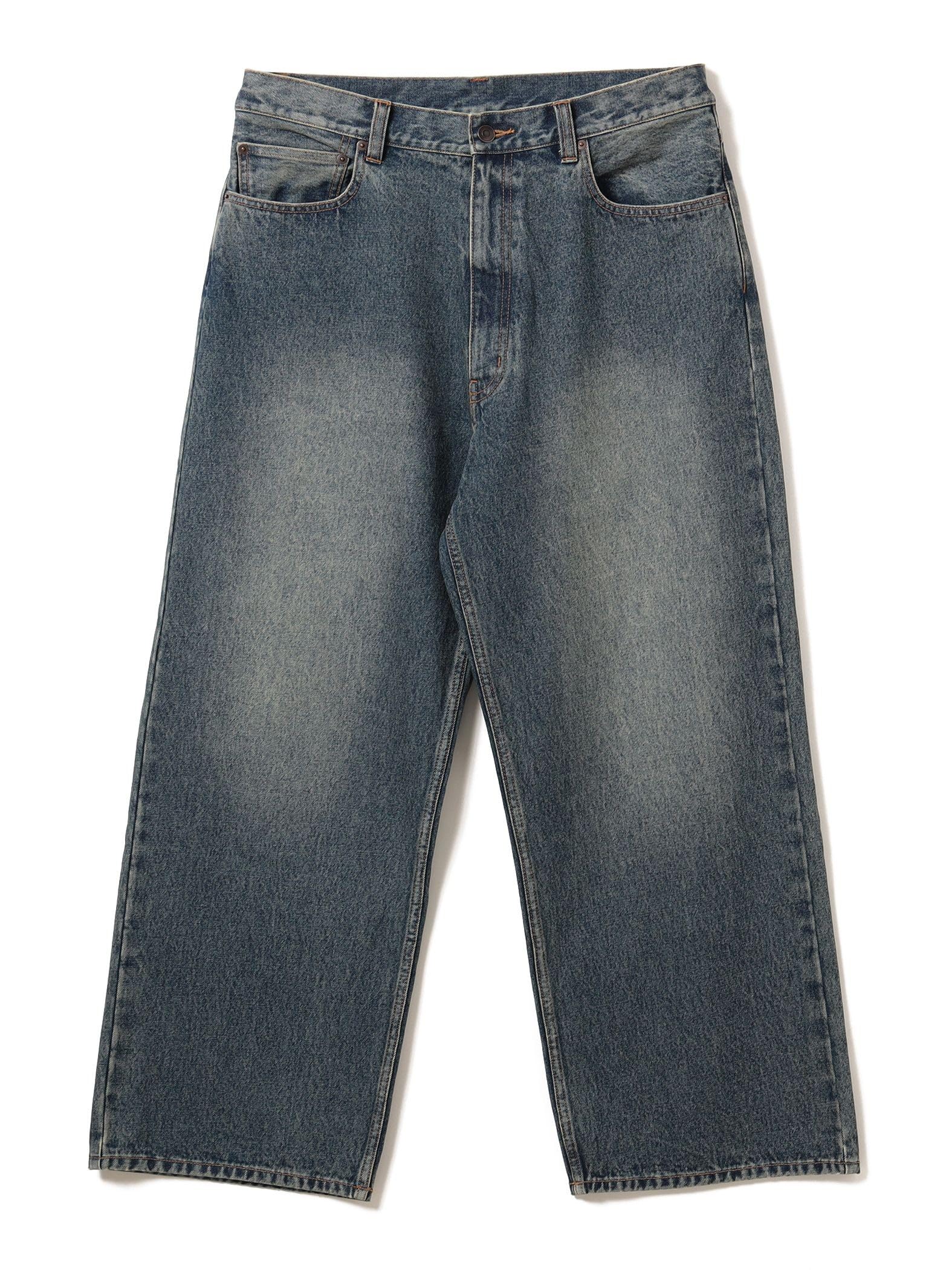 

LIFE STORE by Jeans Состаренный широкий деним INDIGO [BEAMING BEAMS] Мужской XL_92210110247