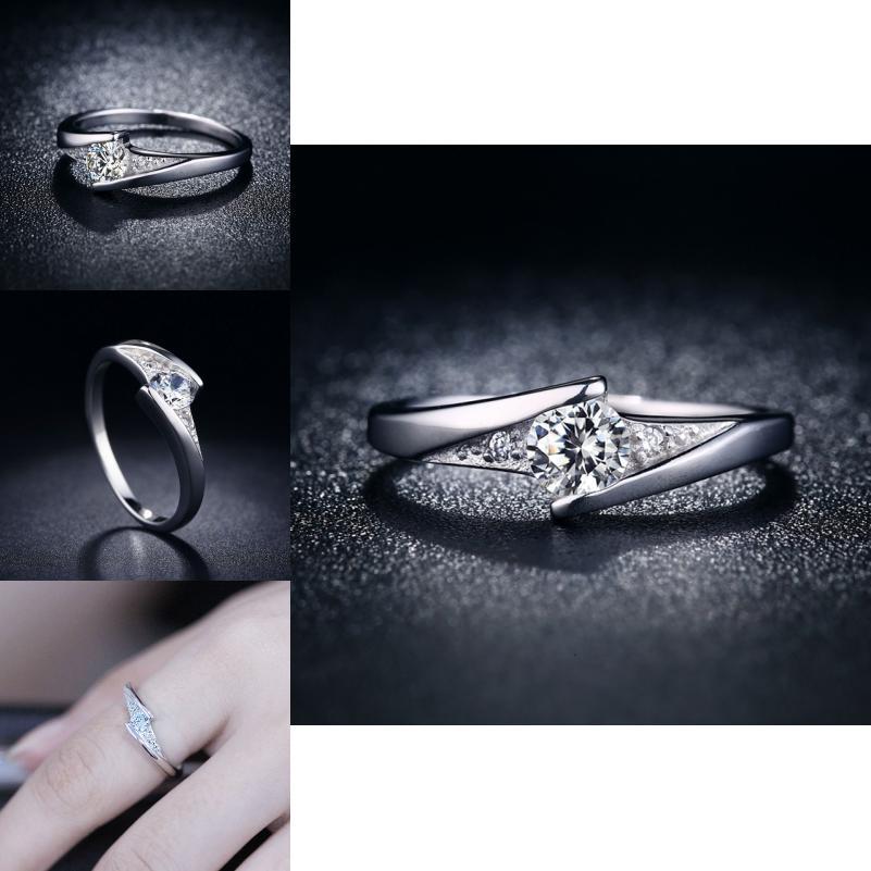 Copper Silver Plated Jewelry Ring For Women Fashion Hand Accessory For Gift