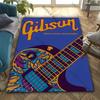 17Stili Tappeto con Stampa Pattern Chitarra G-Gibs0n per Soggiorni Camera da Letto, Divano, Lavabile in Lavatrice Tappetino Regali per Amanti della Musica
