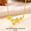 2023 Niche Fashion Clavicle Chain with Triple Flower Pendant Necklace for Women