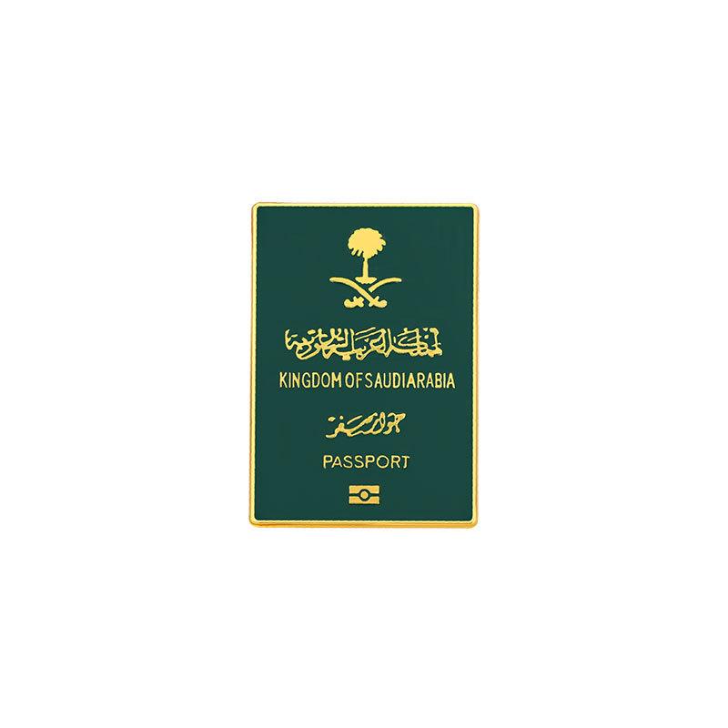 Serie di distintivi metallici logo paese mediorientale ritratto celebrità saudita spilla a cartone animato decorazione abbigliamento