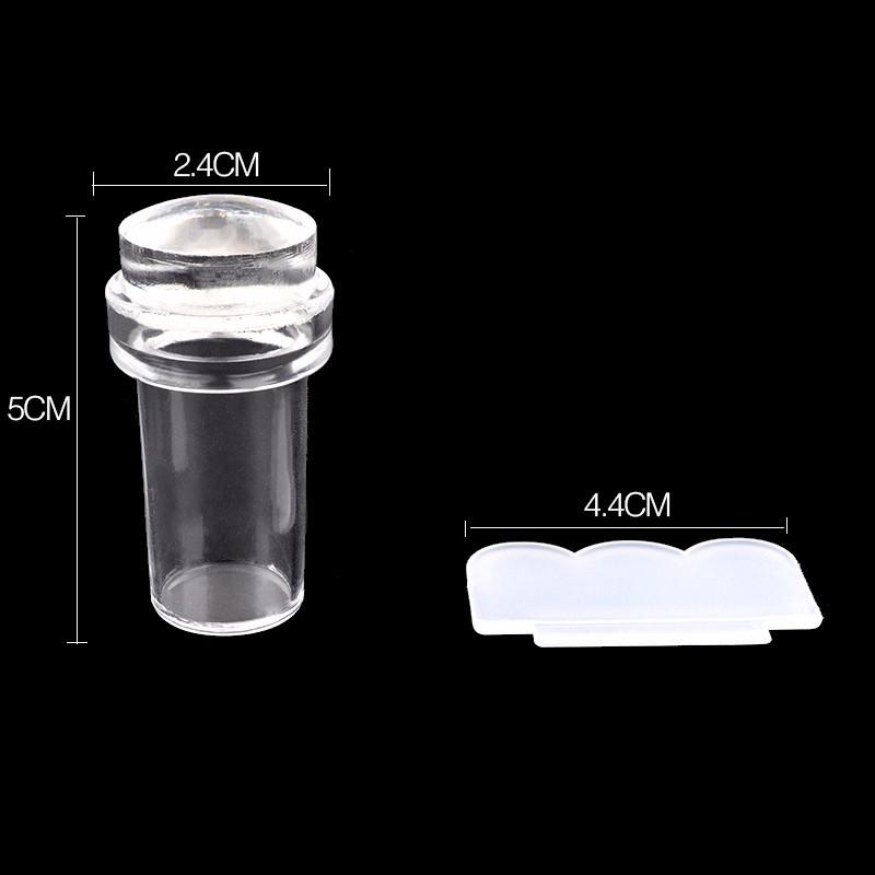 

Пластины для штамповки ногтей Pure Clear Jelly Nail Art Stamper Scraper Set Print Silicone Marshmallow Design Маникюрные аксессуары Инструмент чистый