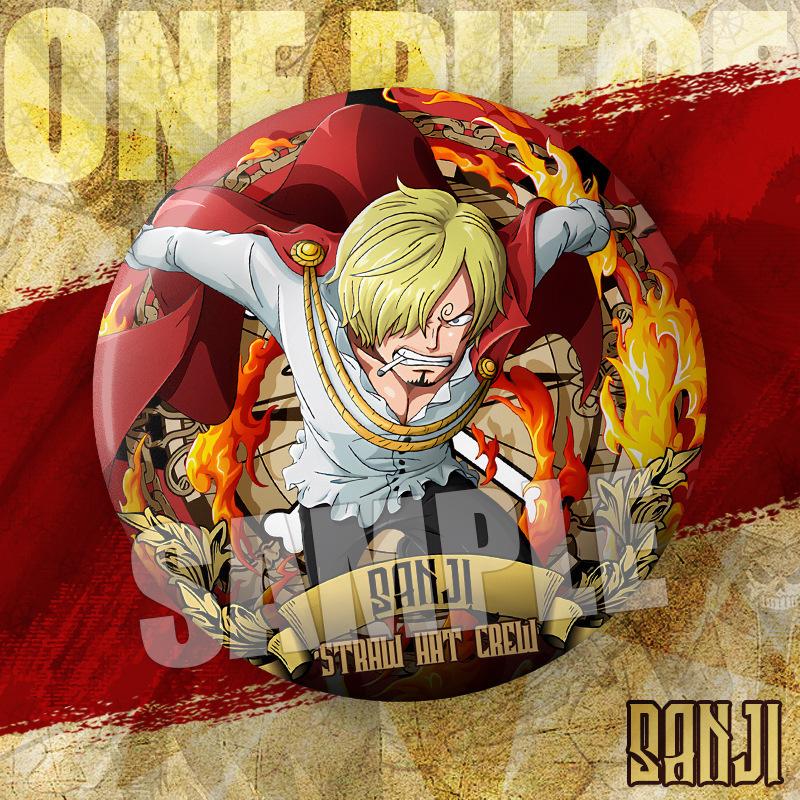 One Piece Double Flash Badge Robin Luffy Nami Anime Merchandise Barrage Valley Collectible Accessories For Fans Gift