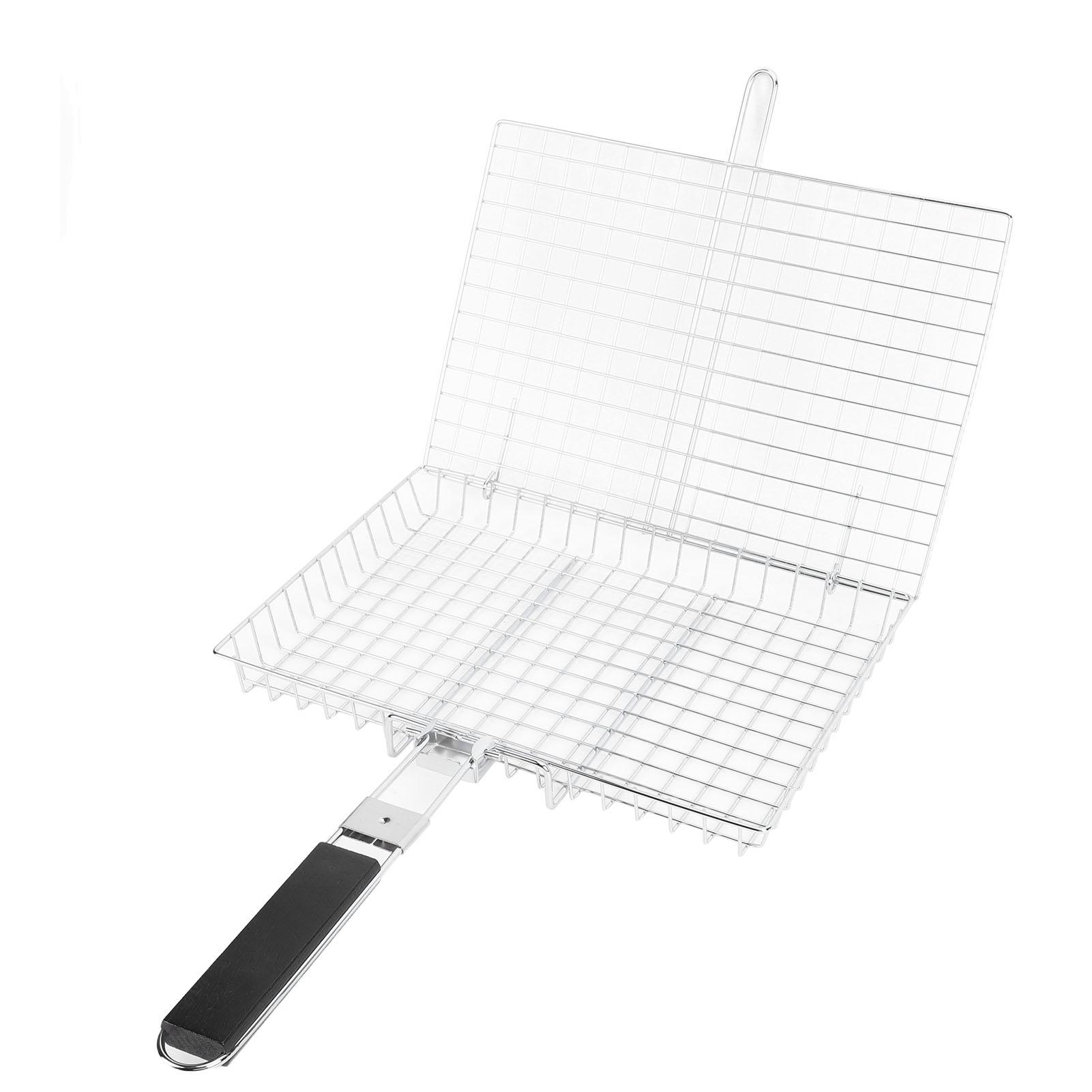 Портативная складная корзина-решетка для гриля BBQ для рыбы, овощей, креветок, аксессуары для барбекю