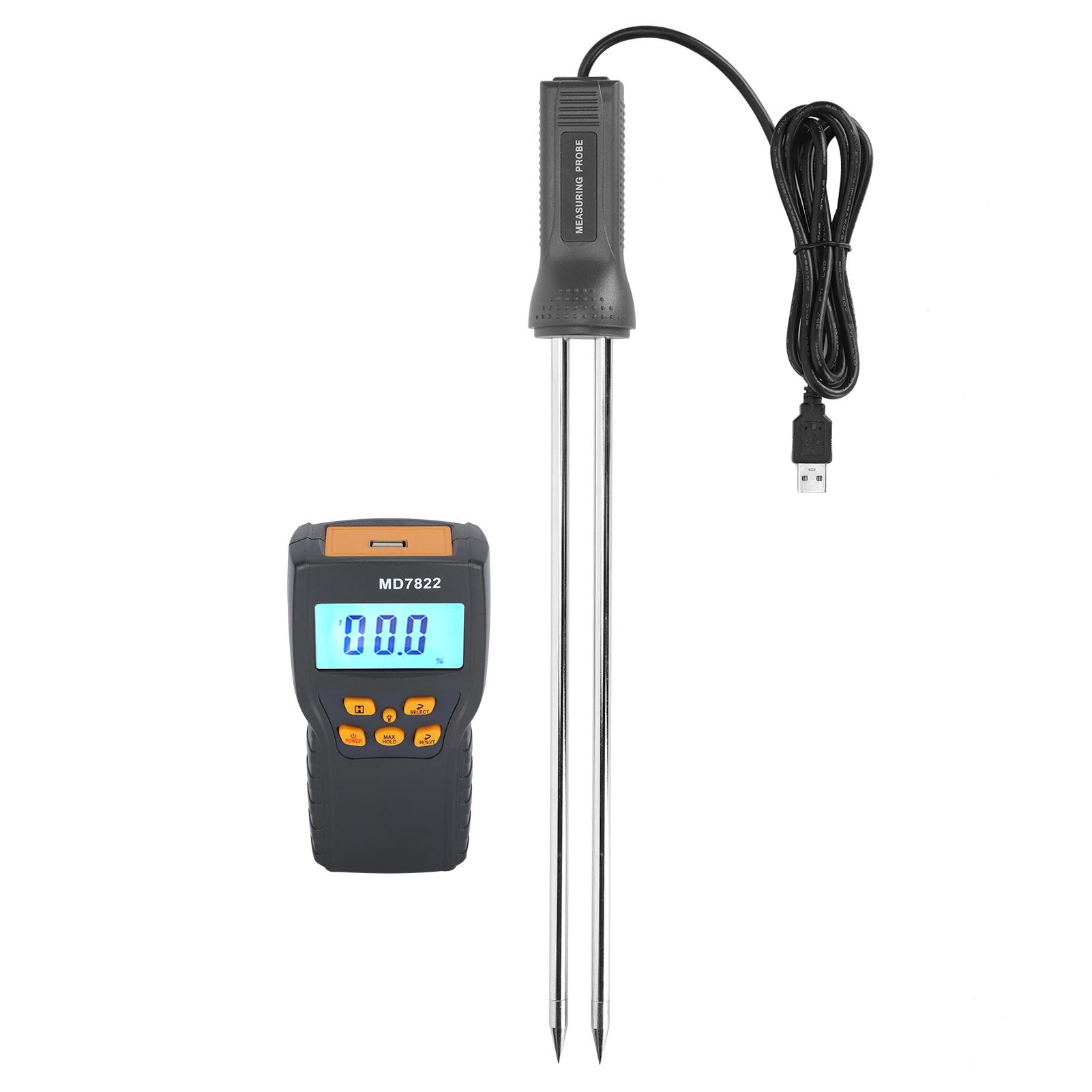 

Moisture Meter with Long Probe Digital Grain Wheat Rice Corn Moisture Measurement Tool