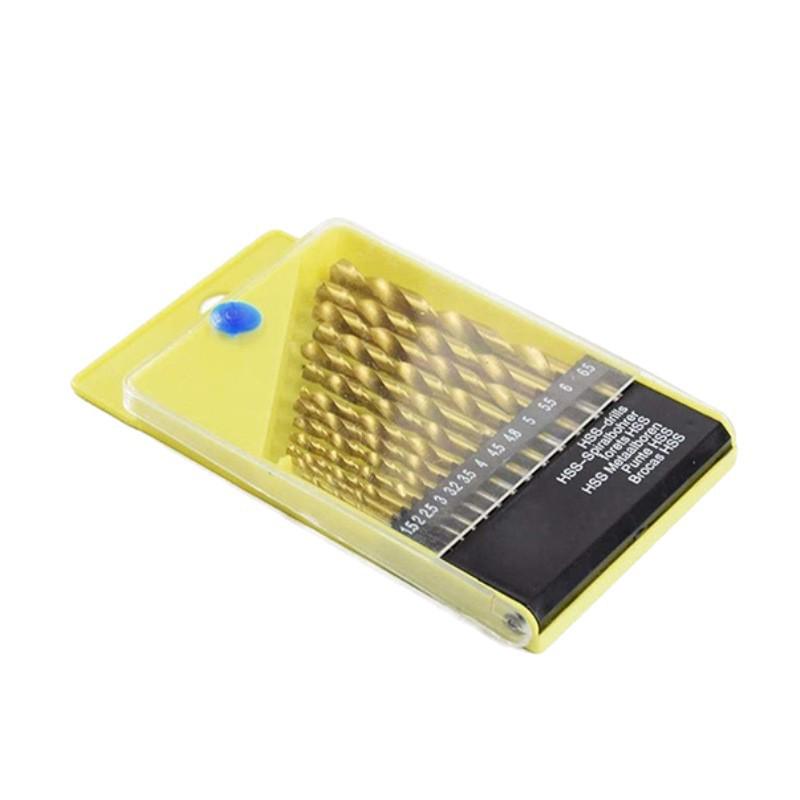 In-stock 13-piece Titanium-Plated High-Speed Steel Twist Drill & Electric Screwdriver Bit Set