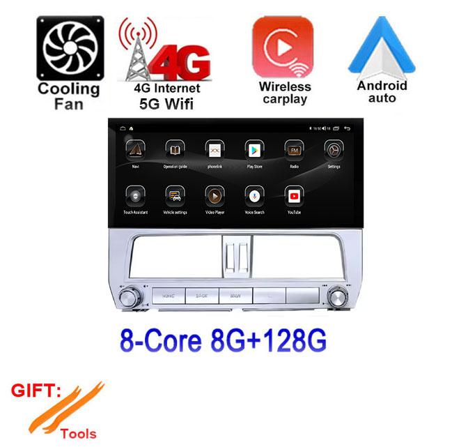 12.3'' For Toyota Prado 2018 Android 14 DSP Car Radio Multimedia Video Player GPS Navigation Stereo WiFi BT Carplay Auto