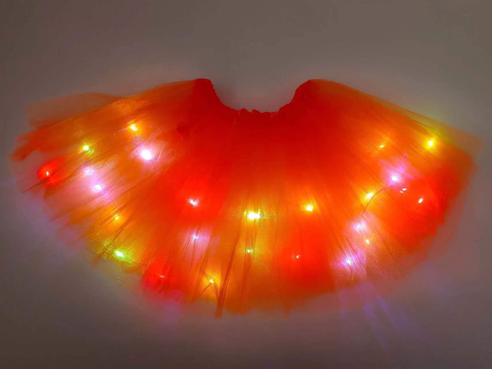 

Европейская и американская взрослая светодиодная светящаяся юбка-пачка - Светящийся сетчатый дизайн на половину тела 40 cm (Adult) оранжевый