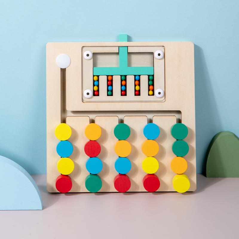 Four Color Walking Double-Sided Game Chess, Children'S Logical Thinking Training, Montessori Early Education Puzzle Toys For You