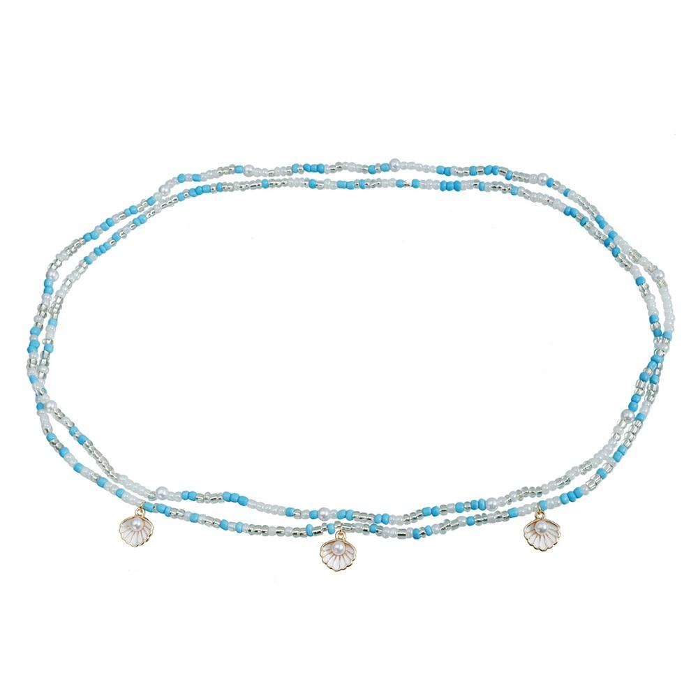 DIY Bohemian Seed Beaded Waist Chain Pearl Shell Waist Belt For Female Women Lady Girl