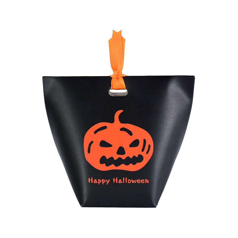 

10Pcs Halloween Candy Gift Box Pumpkin Cookie Snack Packaging Boxes Kids Trick or Treat Favors Halloween Party Decor Supplies 10pcs