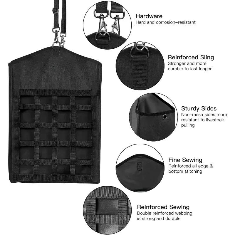 Heavy Duty Hay Storage Bag Large Capacity Slow Feeder Horse Hay Bag Portable Stable Feeding Tool Horse Care Supplies