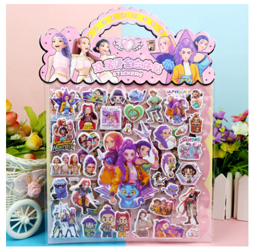 2025**KPOP Double-Layer 3D Bubble Stickers Hot Stamping Decorative Children's Gifts