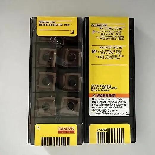 Original Sandvik / 490R-140408M-PM 1030 /CNC lathe carbide blade tool 10 Pcs