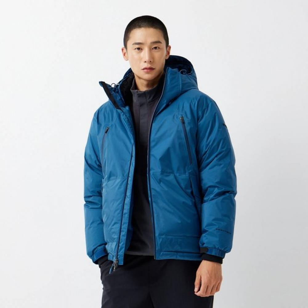 Columbia Men S Omni Heat Mountain Hooded Waterproof gooSe Down Ym3472 Blue (443)/95(M)