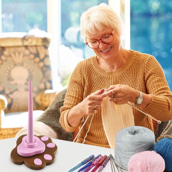 Paw Yarn Spinner Držák na přízi proti zamotání Hladká rotace Navíjecí nástroj Dávkovač příze Dárek pro milovníky háčkování a pletení