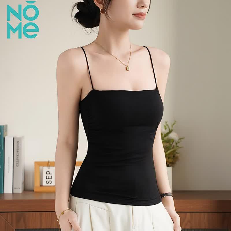 NOMe Women s Thin Strap Camisole Vest with Built-in Bra S