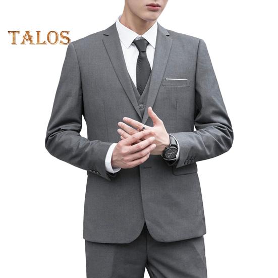 Herredressfrakk Revers Langermet To knapper Dressjakke Ensfarget Klafflommer Slim fit Business Yttertøy