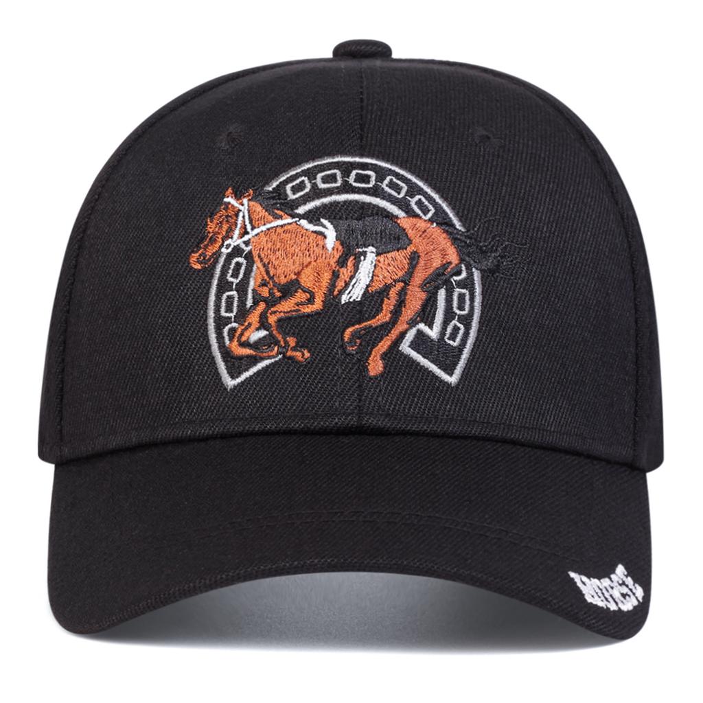 Fashiona Luxury Unisex HORSE Embroidery Baseball Caps SpringAutumn Outdoor Adjustable Reggaeton Casual Hats Gorras SunscreenHat