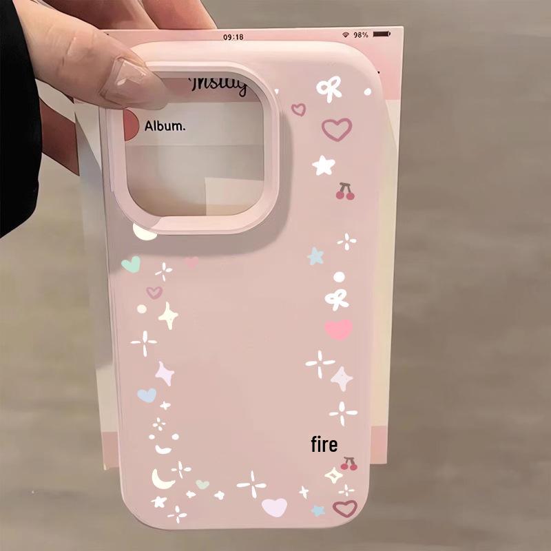 

Heart-Shaped Photo Frame for 17 Pro Max, 16, 15 Pro, Cute 14 Plus, 13 Glutinous Rice Shell - Creative Design iPhone 15 Pro
