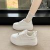 thick-soled muffin little white shoes women's 2025 summer new fashion versatile sports leisure lightweight non-slip heightening board shoes