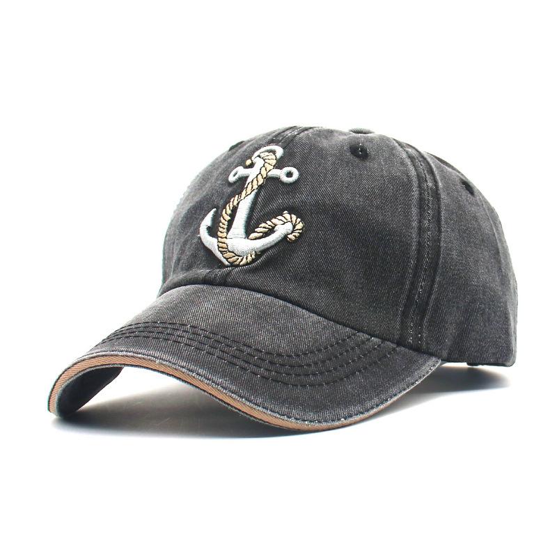 Washed Embroidered Denim Baseball Cap Men'S And Women'S Trend Casual Versatile Cap Street Hat