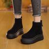 Women's Winter Fleece Lined Ankle Boots Warm Slip On Platform Snow Boots