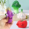 Pop Eye Squeeze Cartoon Fruit Sensory Toys Fun Novetly Fidget Stress Relief Anxiety Eyeball Bouncing Toy Gifts For Kids Adults
