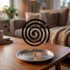 Heat-Resistant Magnetic Mosquito Coil Holder with Tray Gnat Coil Stand  Fits Full Half Used Coils