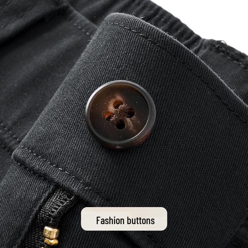 Men's Cotton Blend Straight Fit Casual Pants