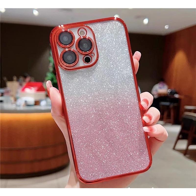 Applicable To Apple 16proMax Flash Powder Mobile Phone Case Electroplated IPhone 15 Gradient High-end 14 Anti-fall Protection Case