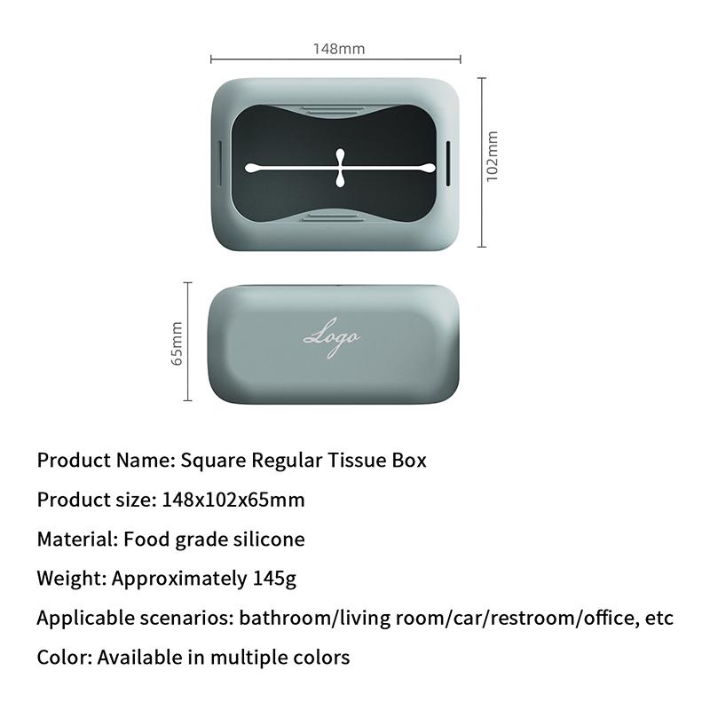 Soft Waterproof Tissue Box Cover Silicone Reusable Wet Wipe Boxes Light Luxury Tissue Box Holder Bathroom Kitchen Paper Holder