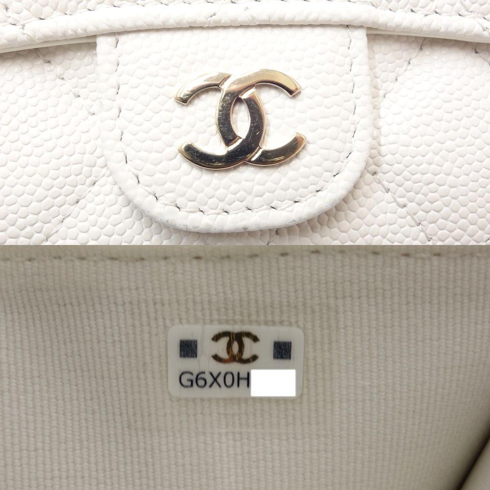 Used CHANEL Classic Small Flap Matelasse Caviar skin Tri-fold wallet AP0230 /083640
