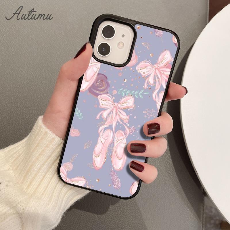 Ballerina Ballet Shoes Dance Girl Phone Case for iPhone 17 Air 15 16 16e 11 12 13 14 Pro Max Plus Cover coque Fundas