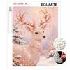 Christmas Pearl Painting Pink Deer Floral Handmade Pearl Kit Home Decoration Painting