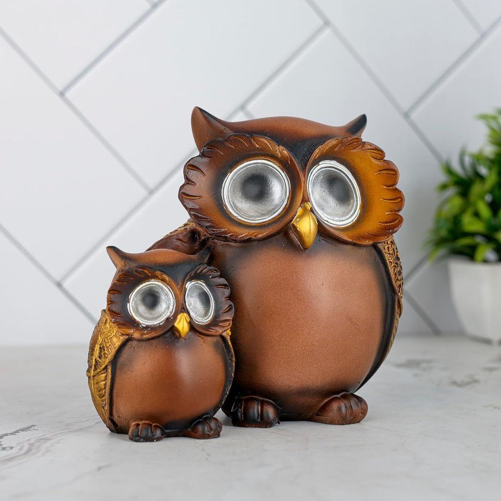 Owl Statue for Good Luck Showpiece Home Decor Items for Living Room and Gifts