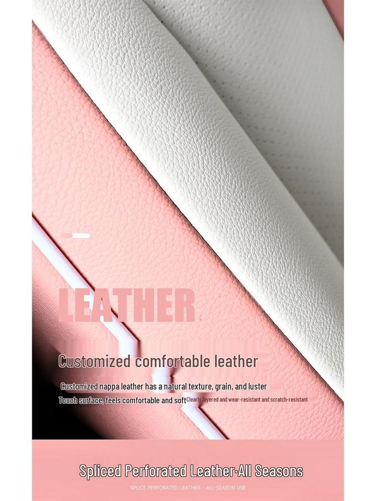 Universal Neta V Perforated Leather Car Seat Cushion, All-Season, Fully Enclosed, Custom Fit