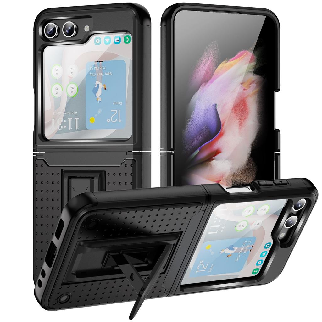 New for Samsung Z Flip5 5G Folding Screen Phone Case Invisible Bracket for Samsung Phone Case