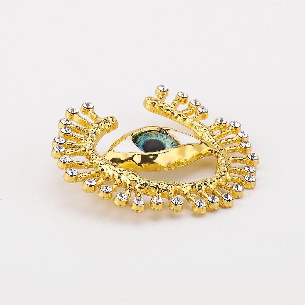 Pearl Eyes of Demon Stud Earring Rhinestone Devil's Eye Brooches Devil's Eye Earrings  Party Favors