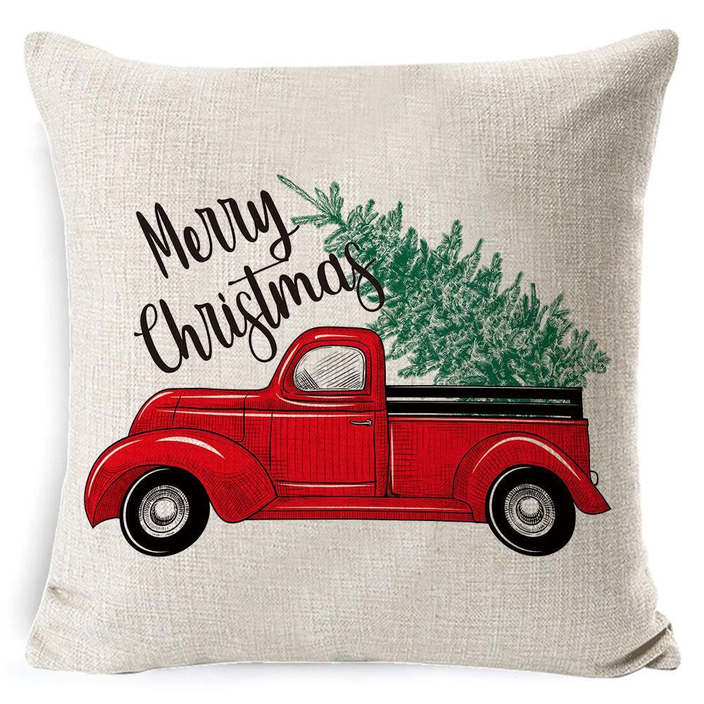 Home Furnishings Christmas Pillow Cover Nordic Plaid Linen Cushion Cover Sofa Cushion Cover