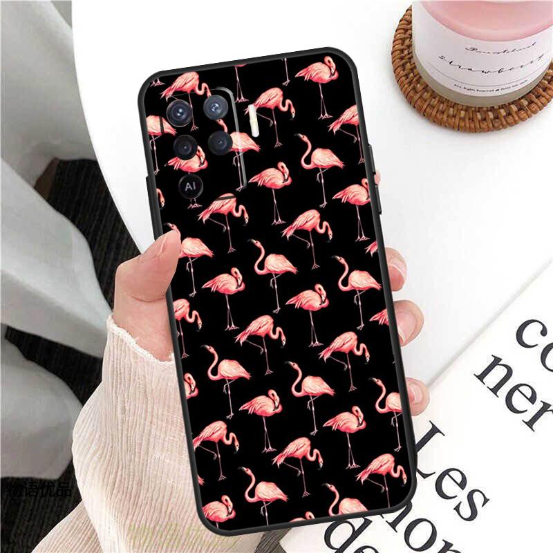 Flamingo Case For Oppo A58 A5 Pro A15 A16 A17 A57 A77 A94 A74 A54 A76 A96 A40 A60 A80 A18 A38 A78 A98